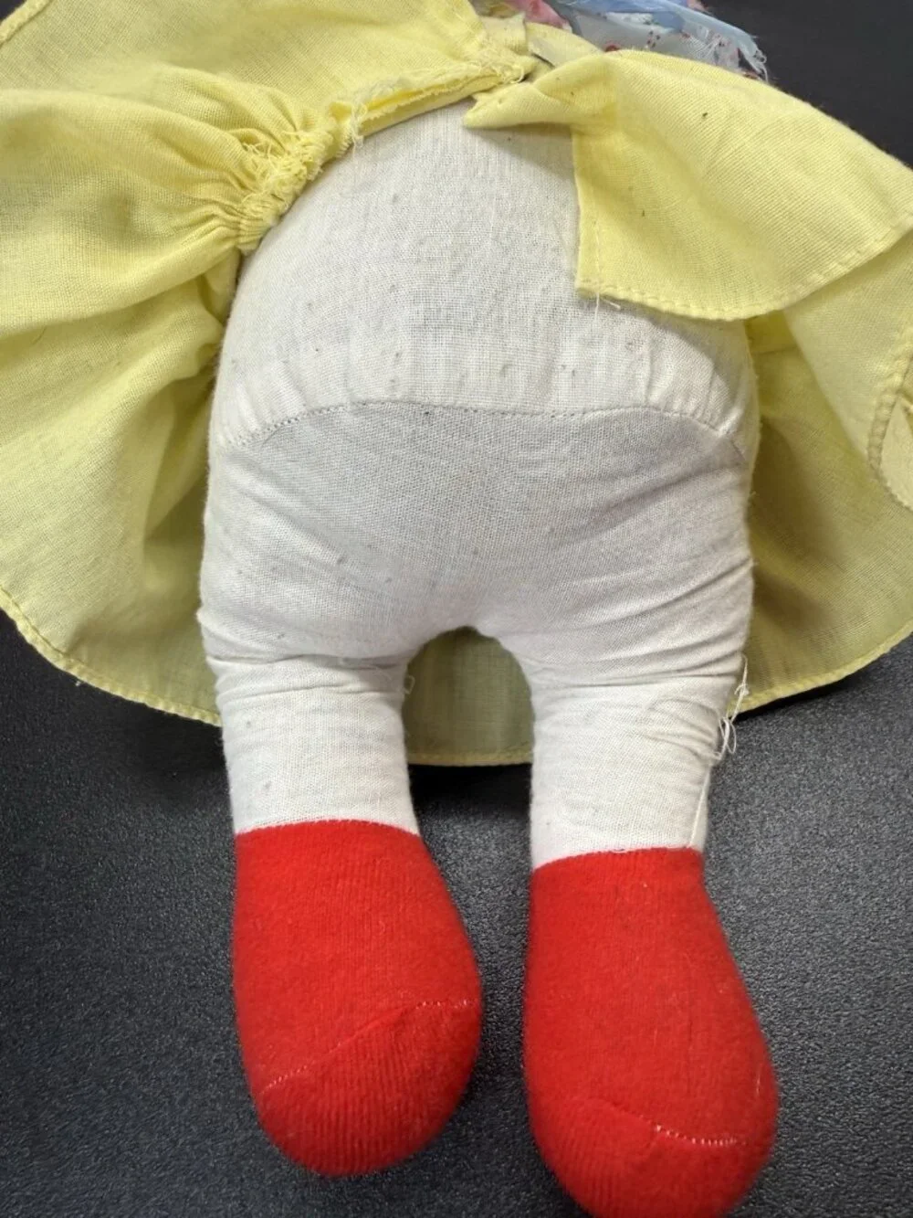 Vintage 1980s Ice Cream Girl Doll 10-12”. Pink Hair Hat Soft Body Play Doll